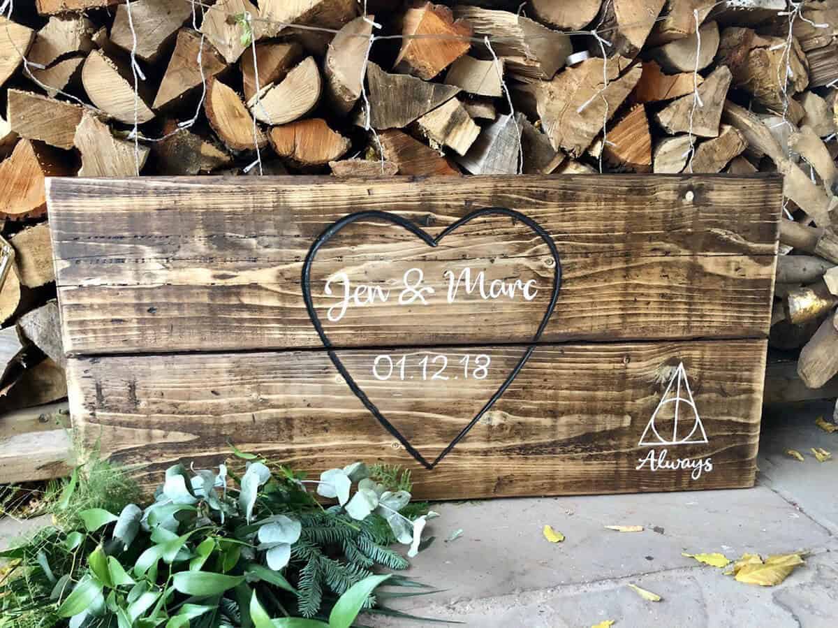 Perfect Wooden Wedding Sign