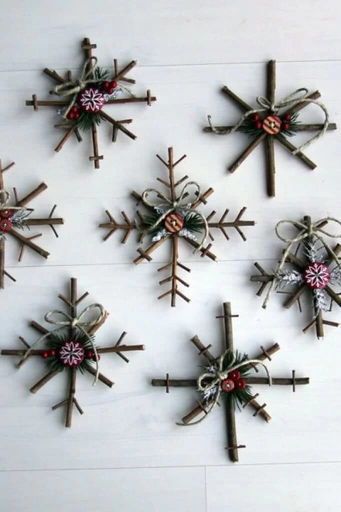 Wooden Snowflakes