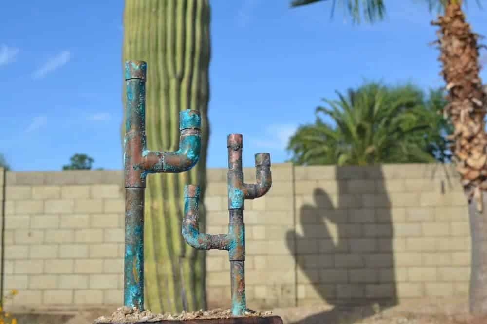 Galvanized Metal Pipes Quirky and Cool Cactus Sculptures