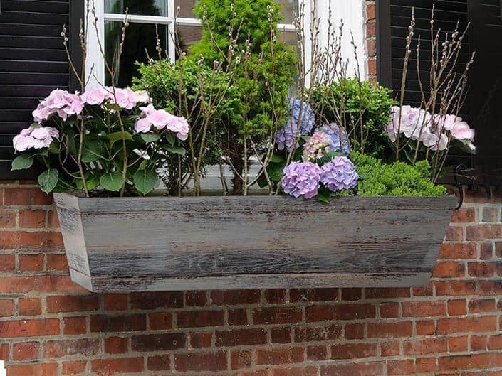 Simple Distressed Wood Window Box