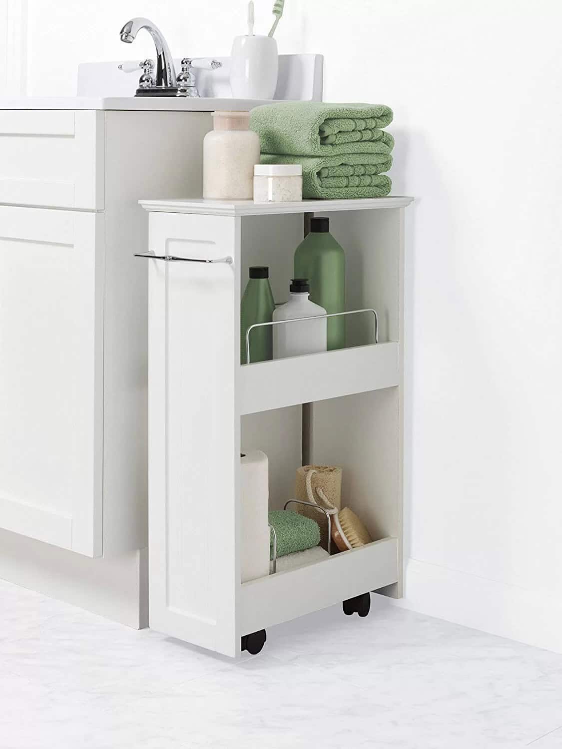 Zenna Home Slimline Rolling Storage Shelf