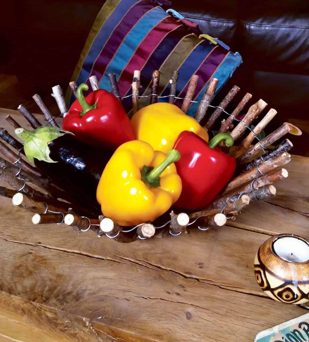 Stick Based Centerpiece Fruit Bowl