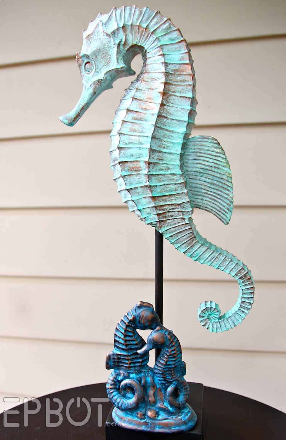 Upcycled Copper Seahorse Pinata Design