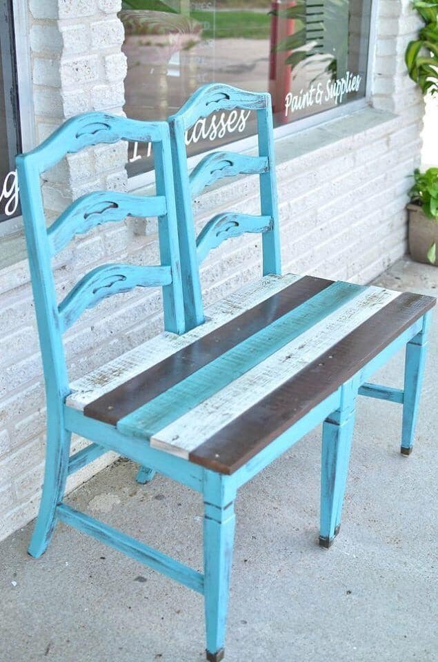 A Double Chair Bench for a Porch