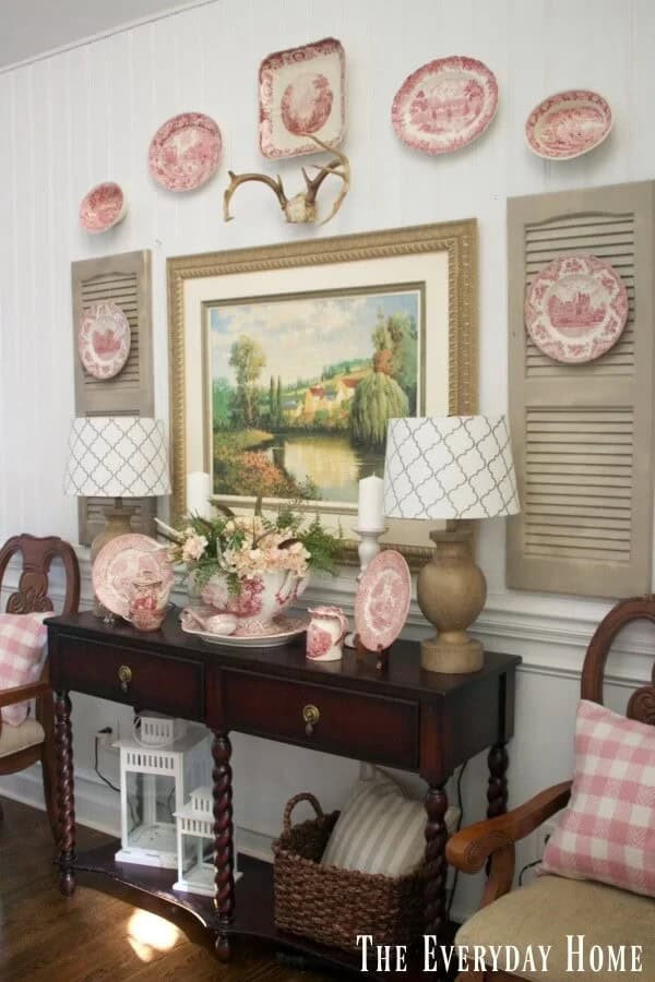 Statement Piece: Wall Display of Antique Plate Set