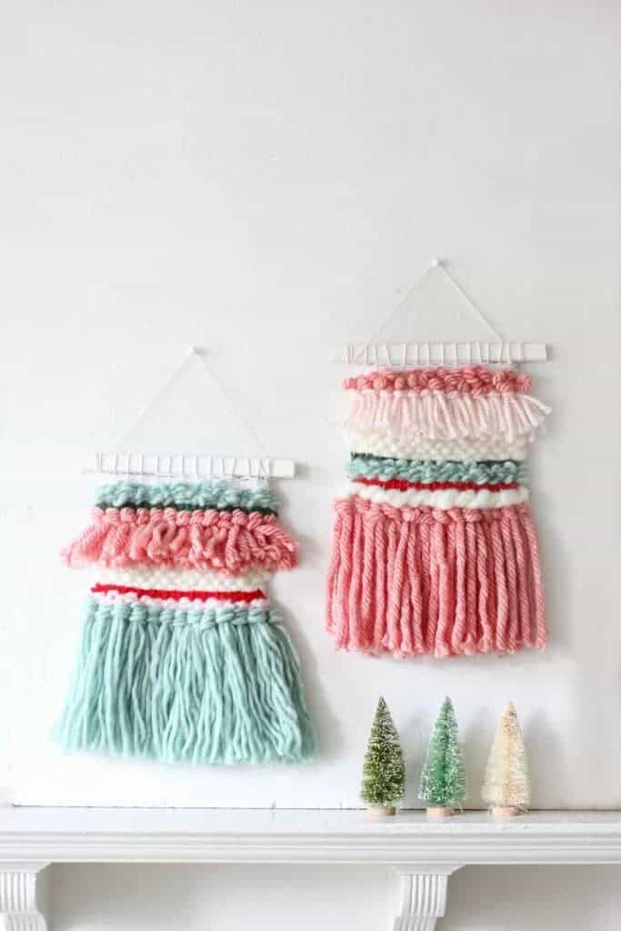 DIY Woven Boho Holiday Wall Hanging