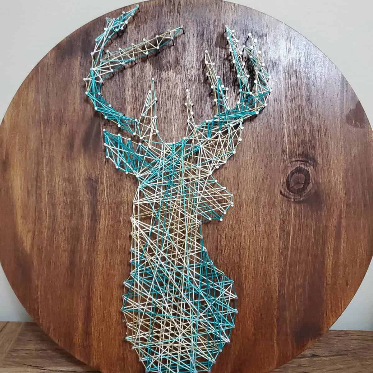 Contemporary Homemade Buck String Art