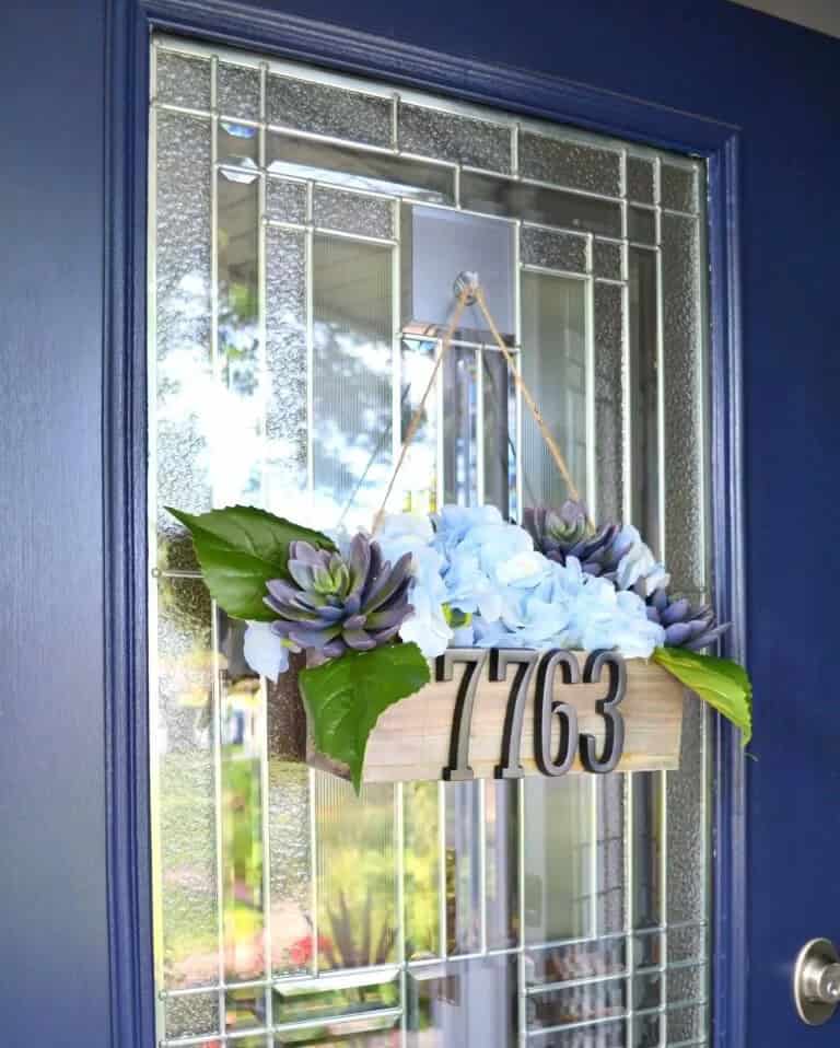 DIY Hanging Address Door Planter