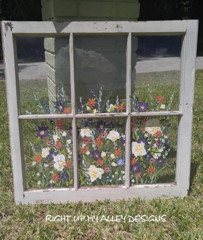 Charming Hand-Painted Repurposed Windows