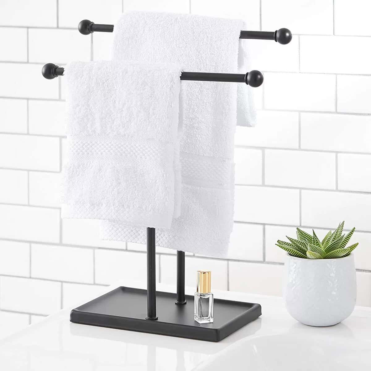 Two-tiered Double-T Hand Towel Rack