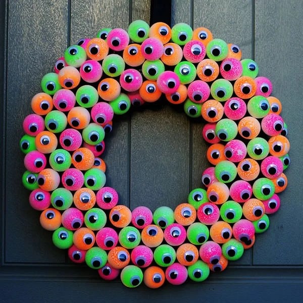 Eyeball Halloween Wreath