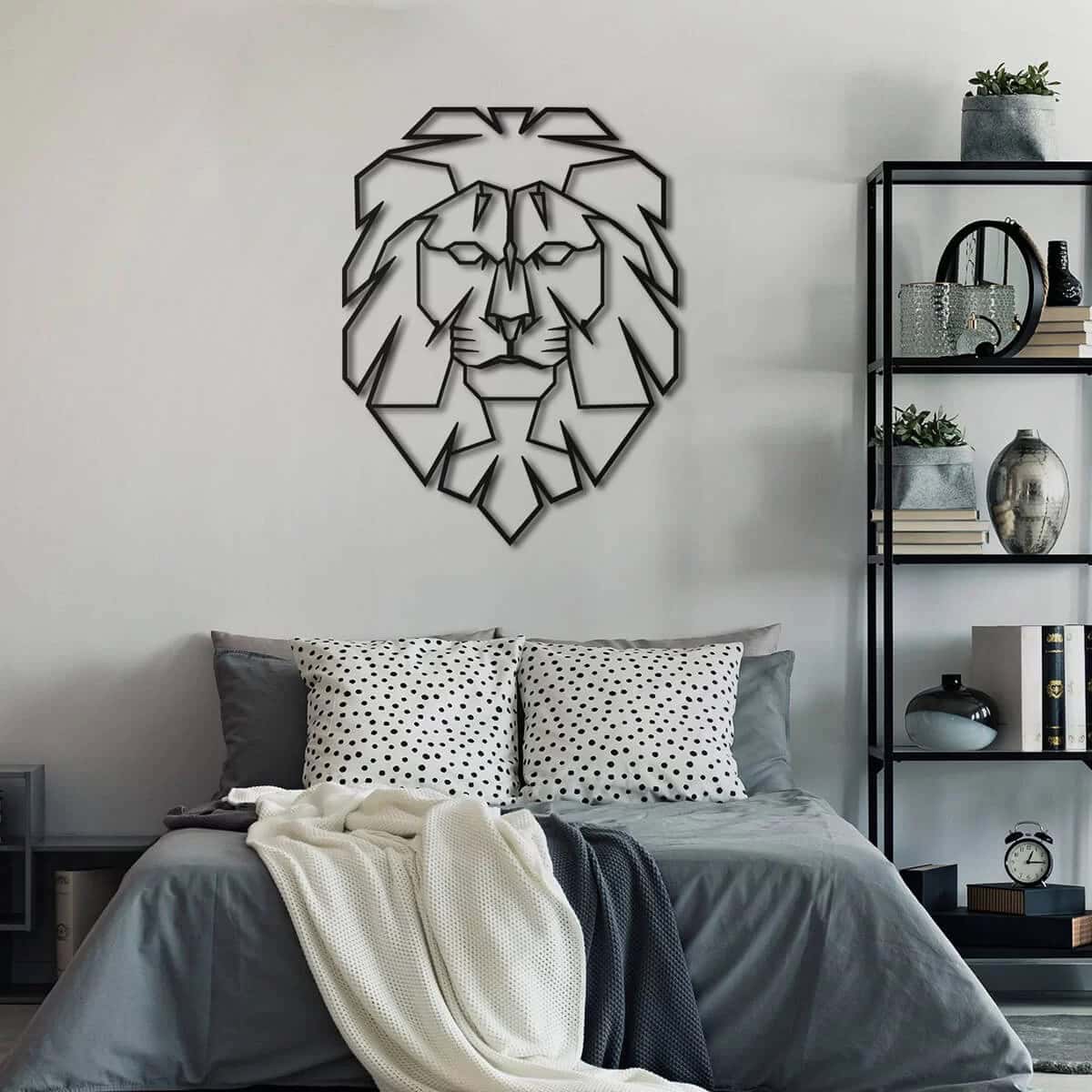 Leo Lion Head Metal Wall Art