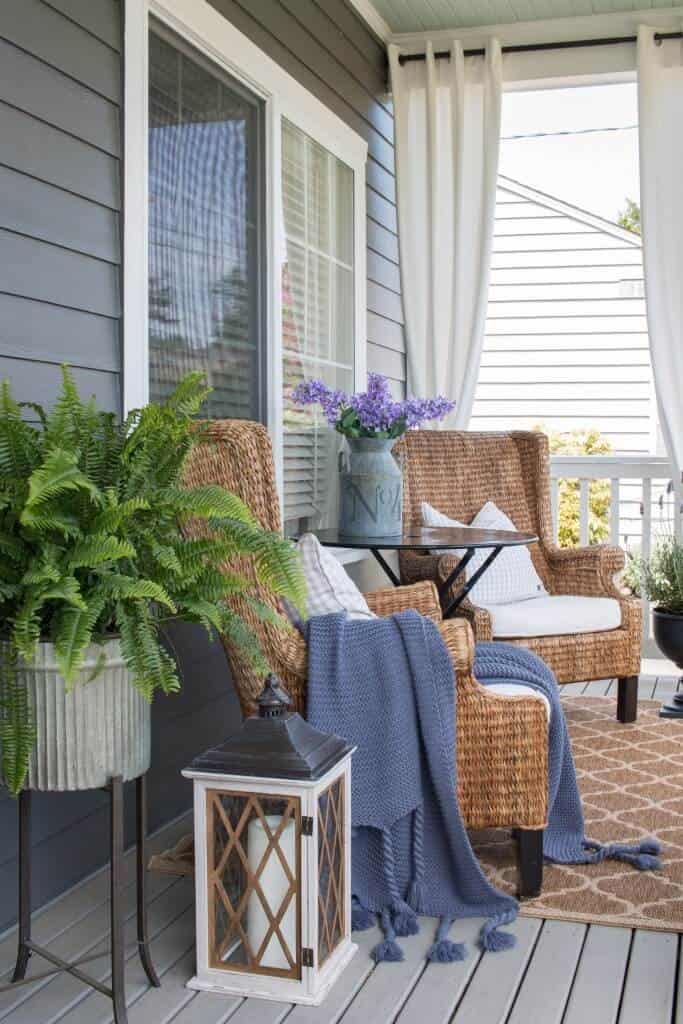 Cozy French Farmhouse Porch for Two