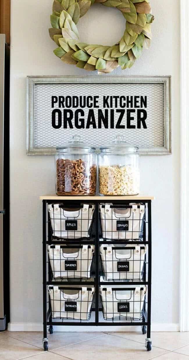 A Kitchen Cart for Produce and Snacks