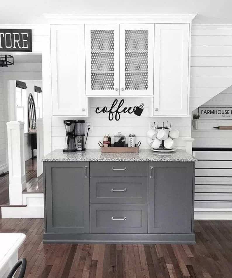 Spacious Two-Tone Cupboards and Cabinets