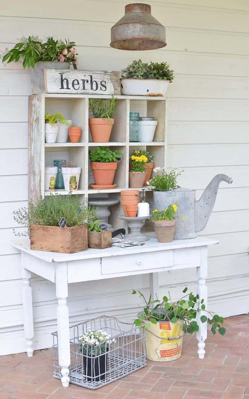 A Cute Cubby Hole Herb Garden