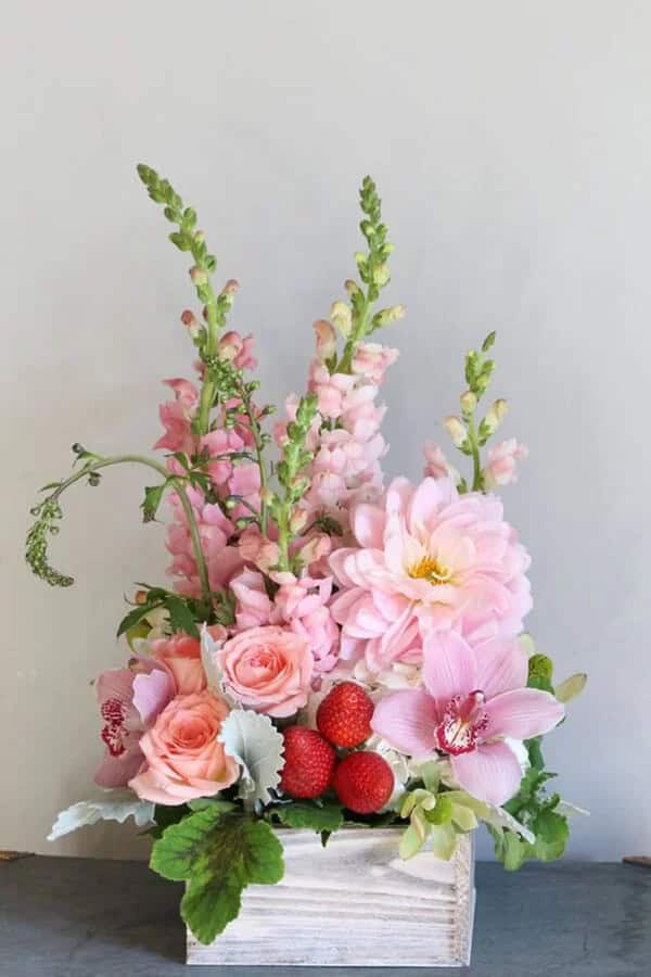 A Lush Strawberry Shortcake Arrangement