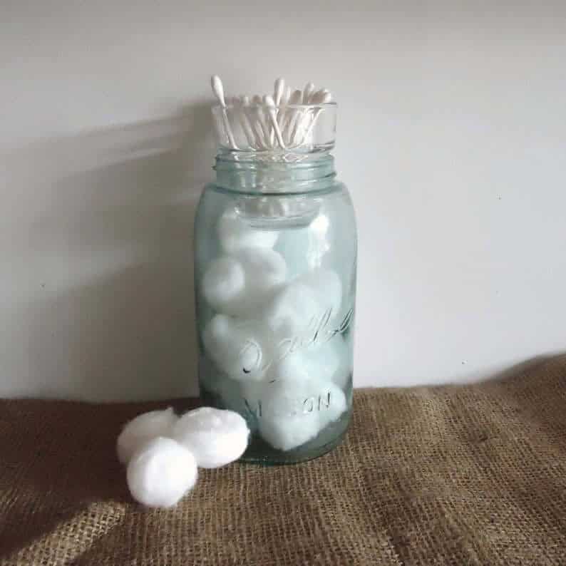 Double-Layered Cotton Ball and Swab Storage