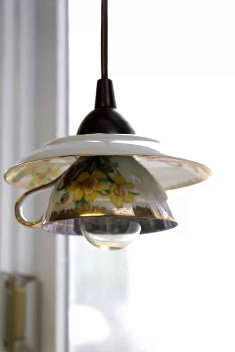 Terrific Teacup Vintage Pendant Lighting