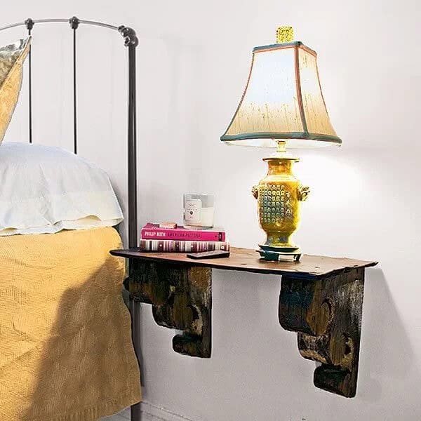 Simple Bedside Lamp and Book Shelf