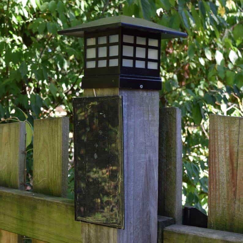 Fence Post Bright White Solar Light