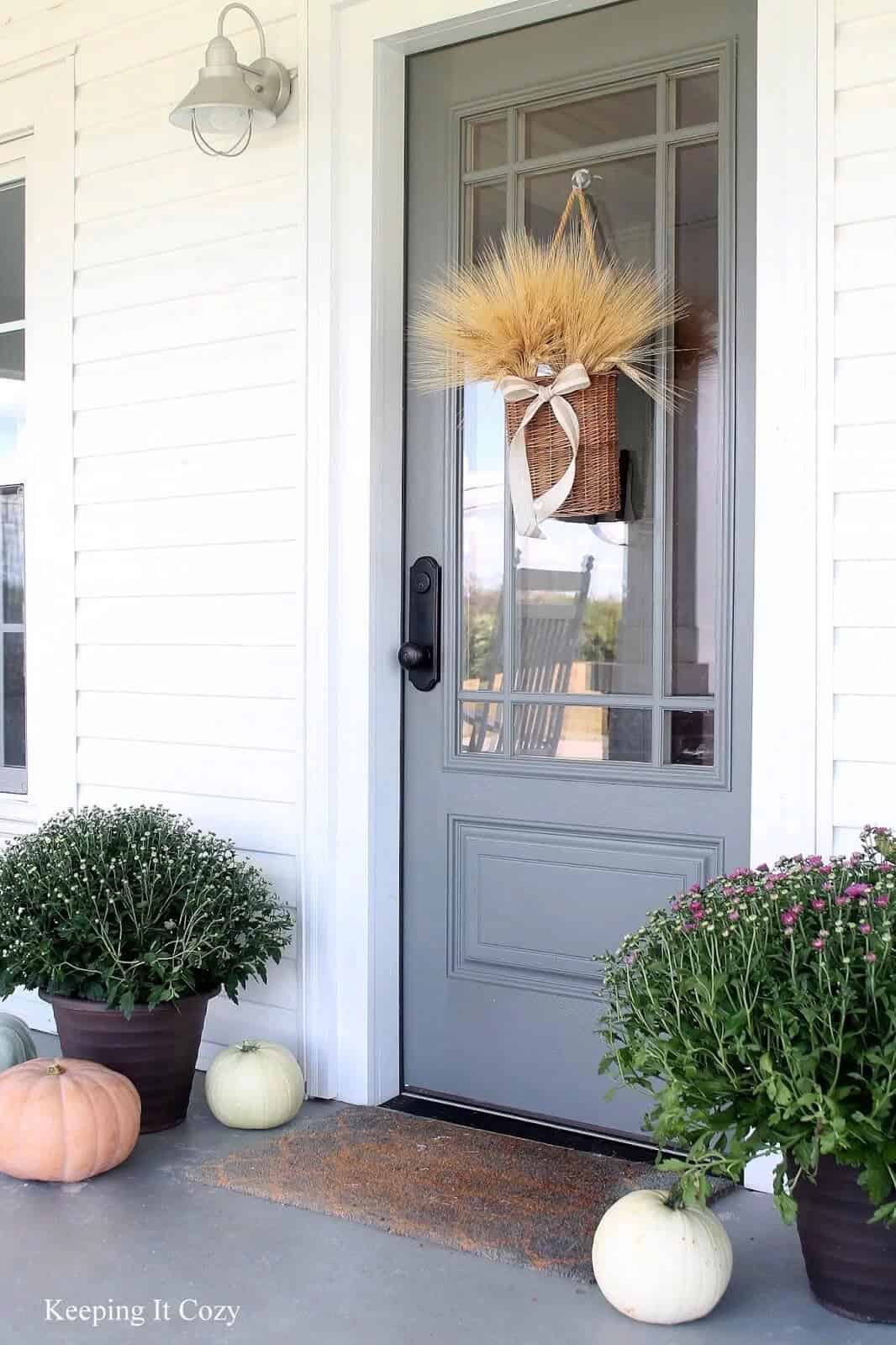 Prairie Estate Robin’s Egg Door & Crafted Basket