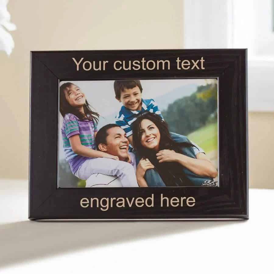 Custom Engraved Classic Dark Wood Frame