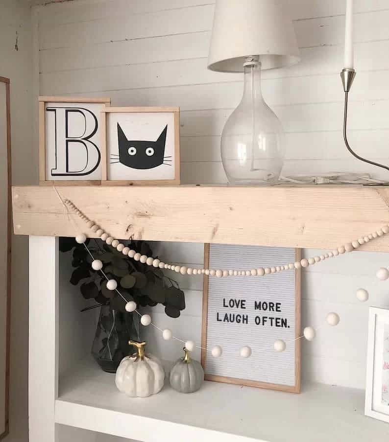 Halloween-Inspired Modern Cat Wall Art