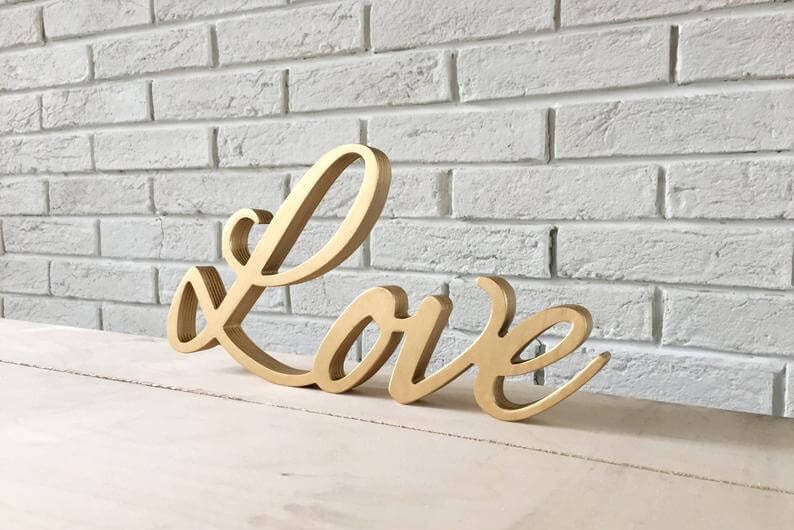 Gorgeous “Love” Tabletop Wooden Lettering