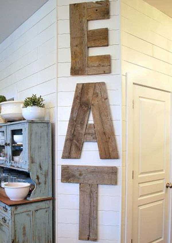 Country Diner Barn Wood Kitchen Sign