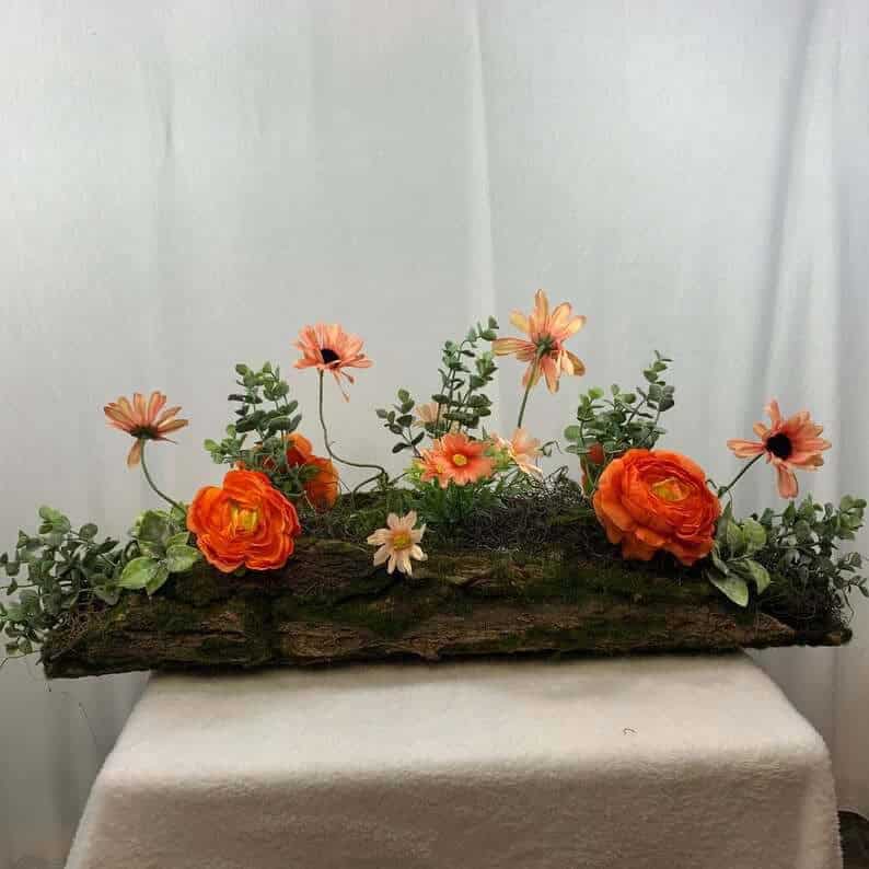 Woodland Wonderland Mossy Log Floral Arrangement