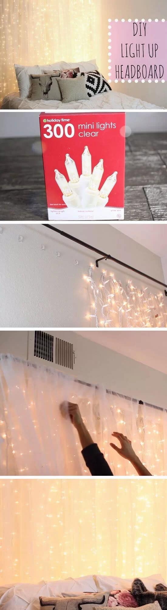 Simply Strung DIY Bedroom Fairy Lights