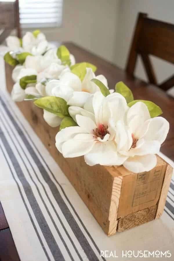 Rustic Wooden Scrap Centerpiece Box