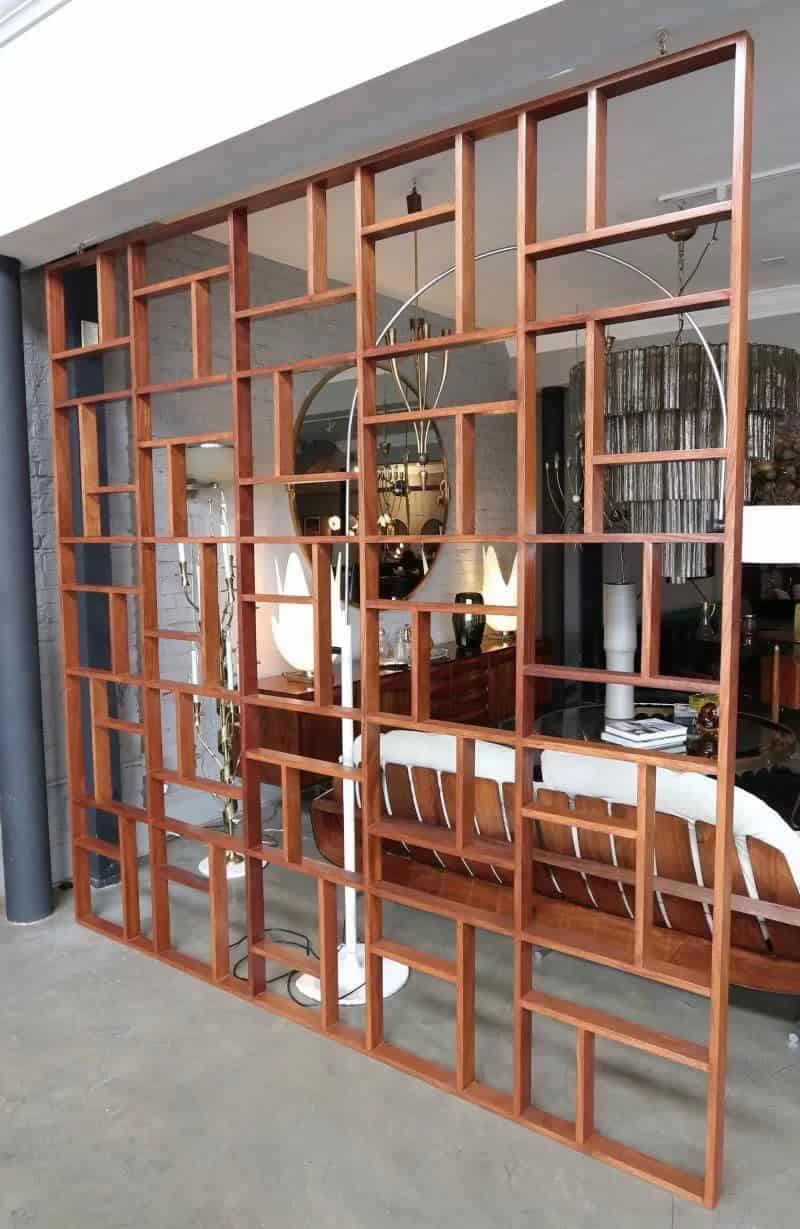 Mid Century Wooden Room Divider