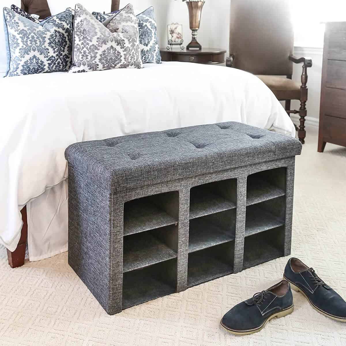 Padded Shoe Storage Bench