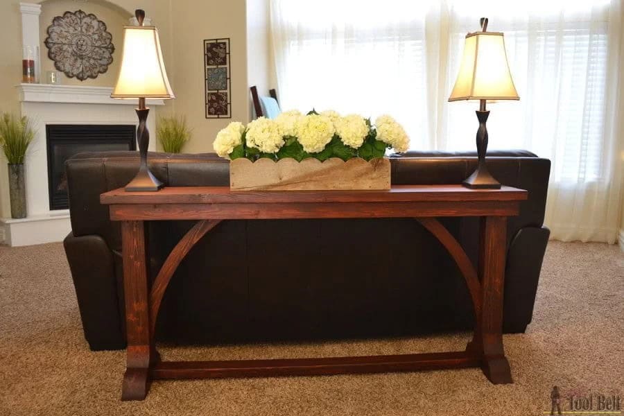 Cathedral Arch Wooden Sofa Table