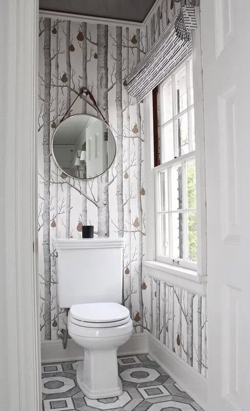 Easy DIY Wallpaper for Stylish Water Closet