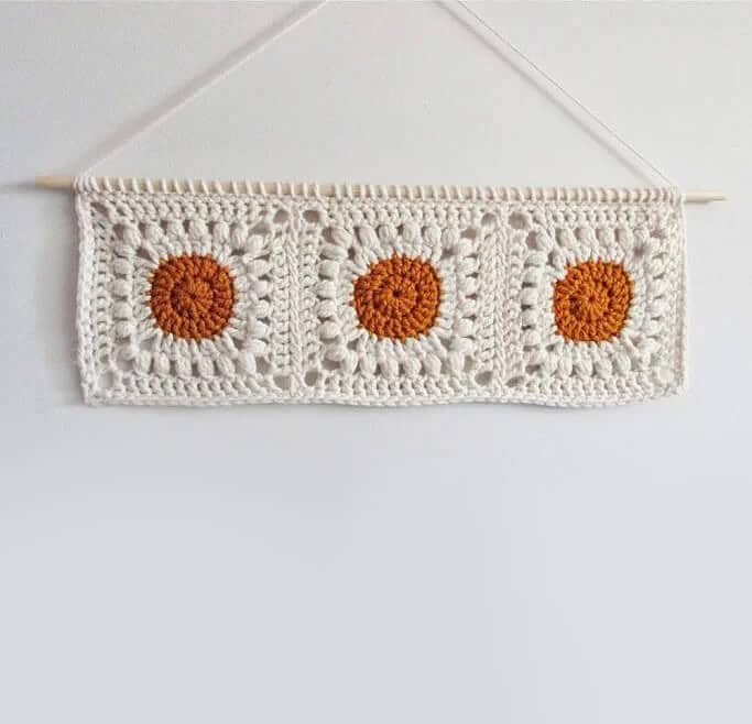 Easy 2-Skein Crochet Hanging Art Project