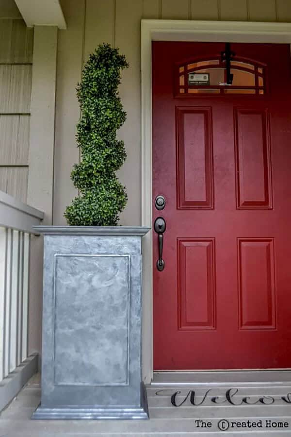 Stately Plywood Planter with Faux Zinc Finish