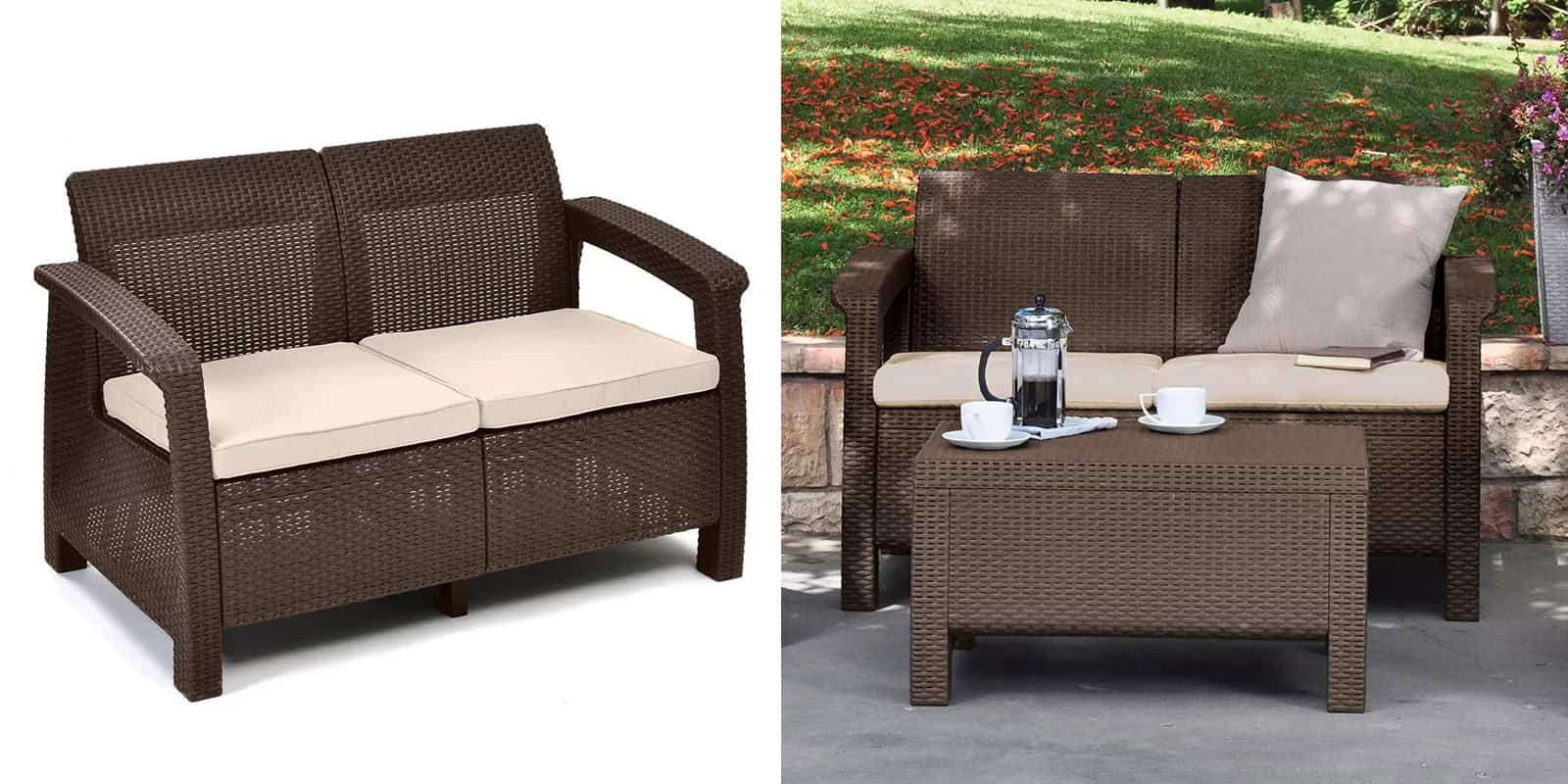 All-Weather Love Seat with Cushions