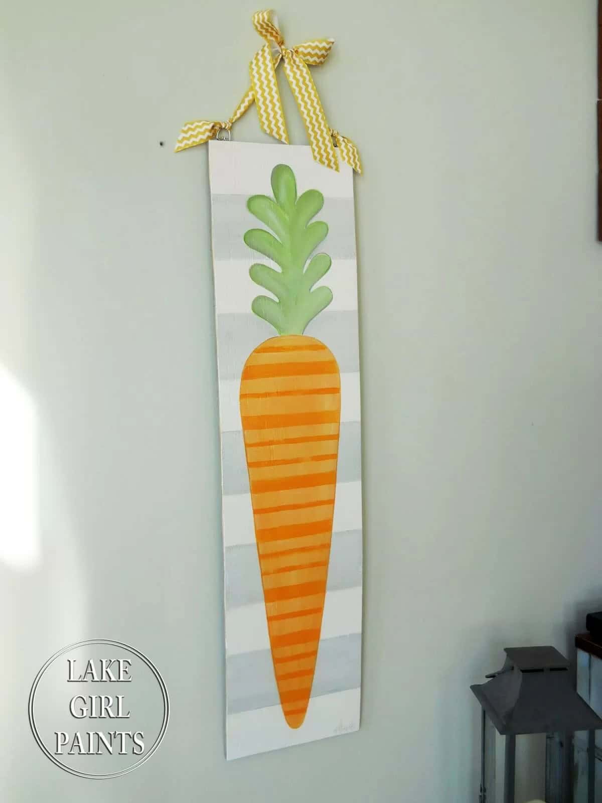 Crafty and Cute Carrot Canvas Wall Art