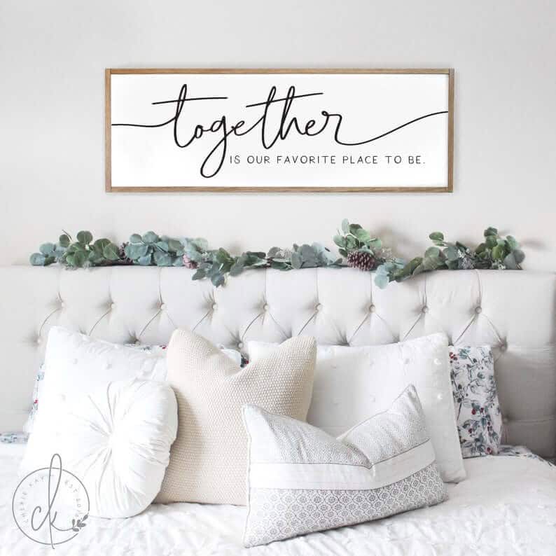 Master Bedroom Together Wall Art Sign