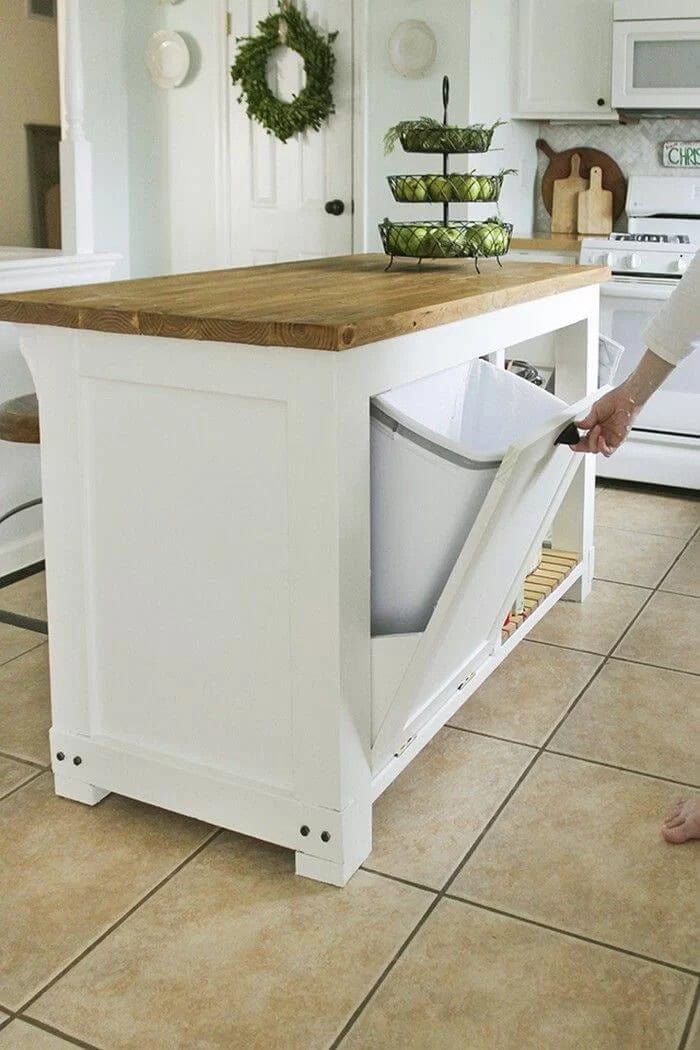 Hidden Trash Unit in Your Cabinets