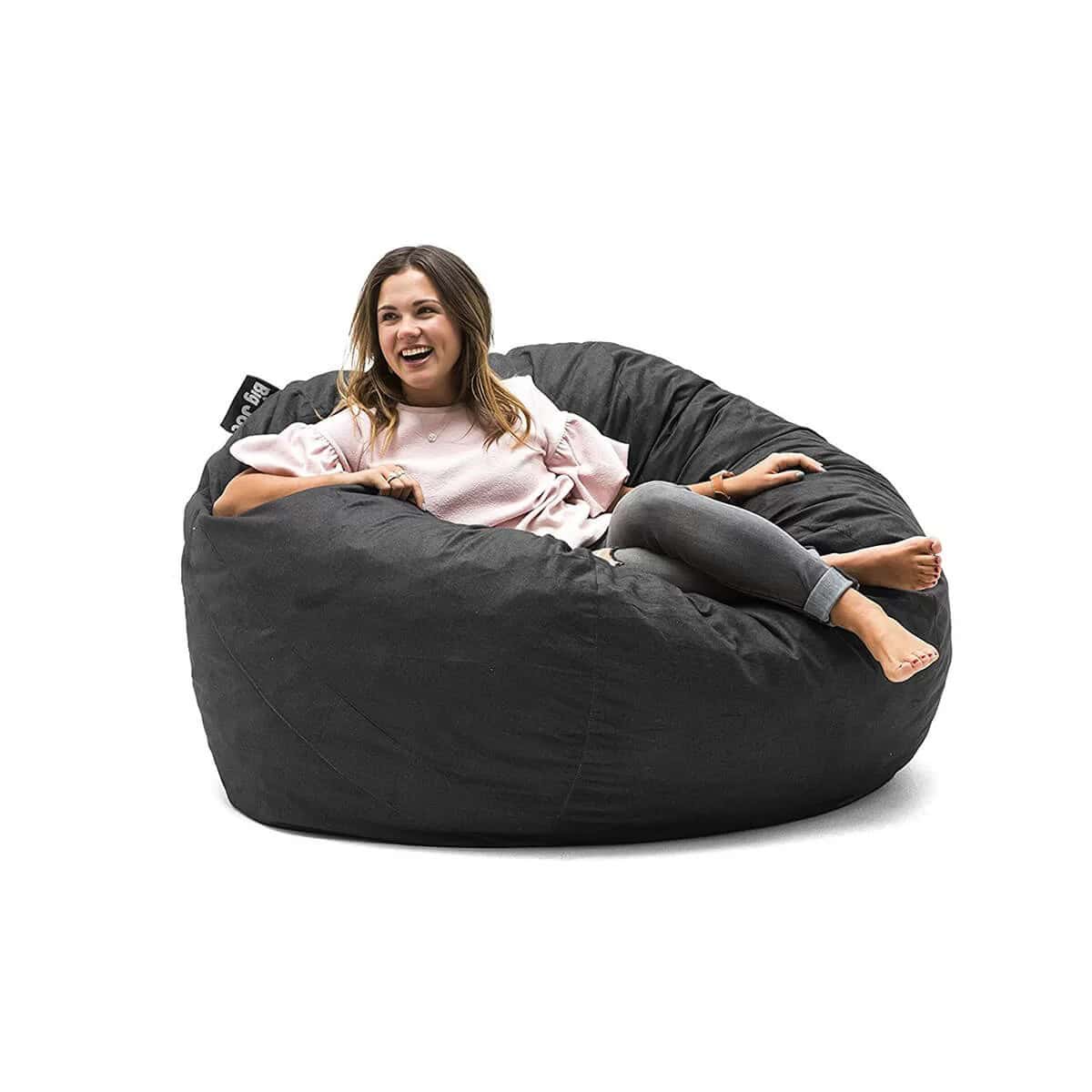 “Big Joe” Large Fuf Foam Chair in Black Lenox