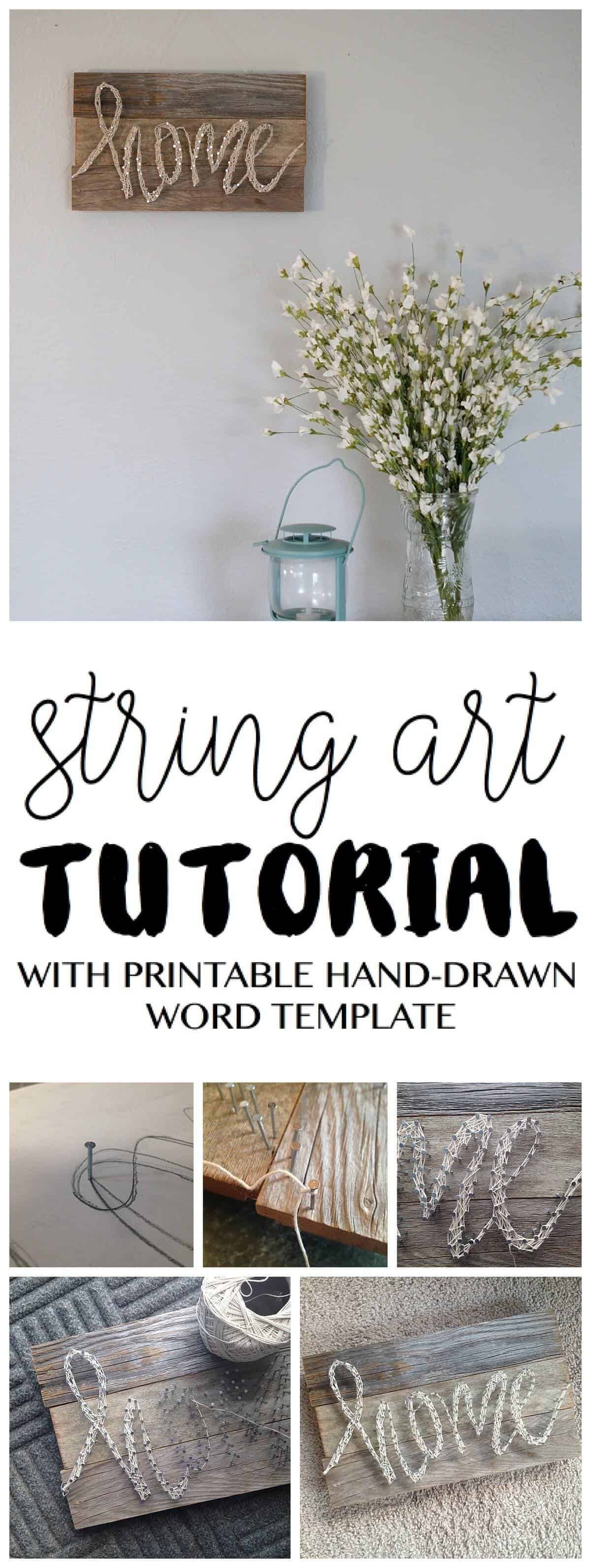 “Home” String Art Sign Tutorial