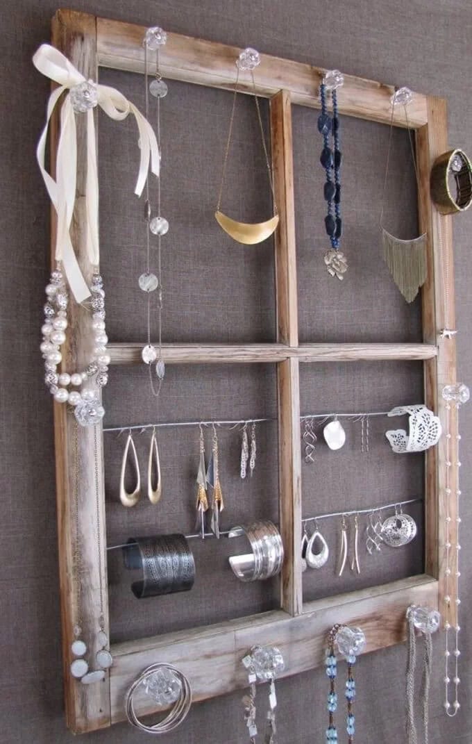 Jewelry Organizer With Glass Knobs