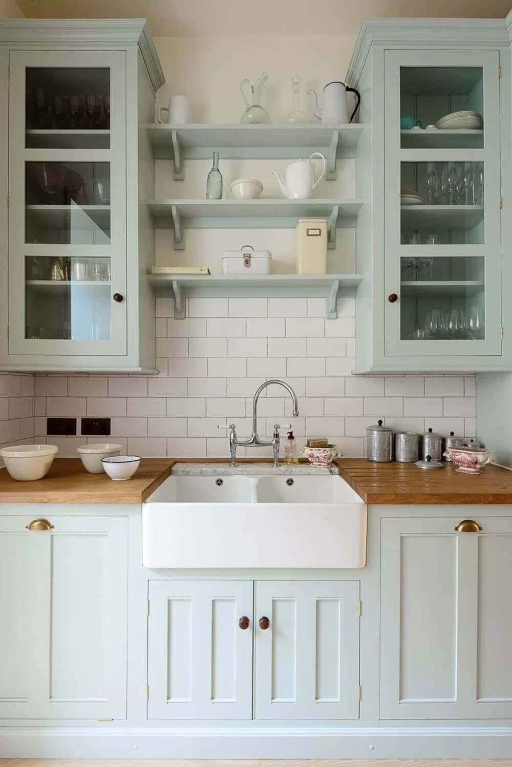 Farmhouse Sink and Subtle Color Kitchen