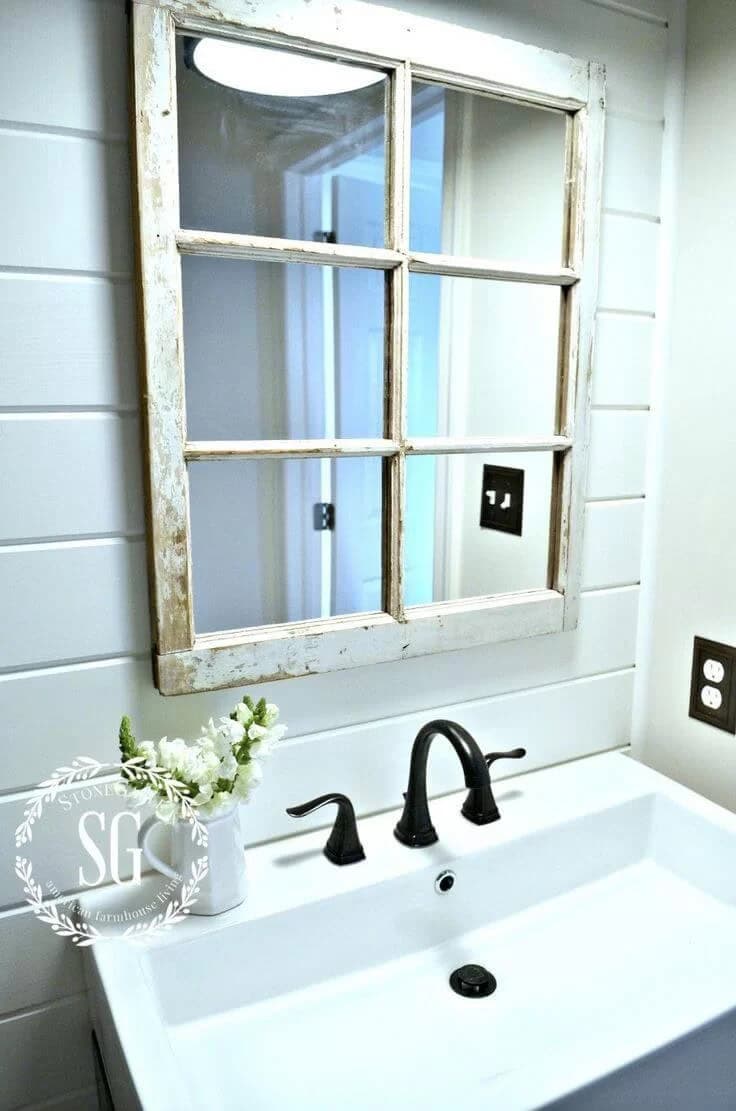 Old Frame, New Bathroom Mirror