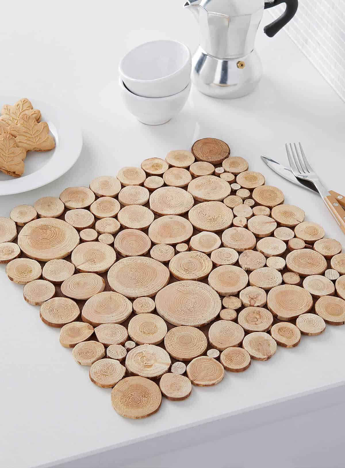 Mini Wooden Slice Table Mat