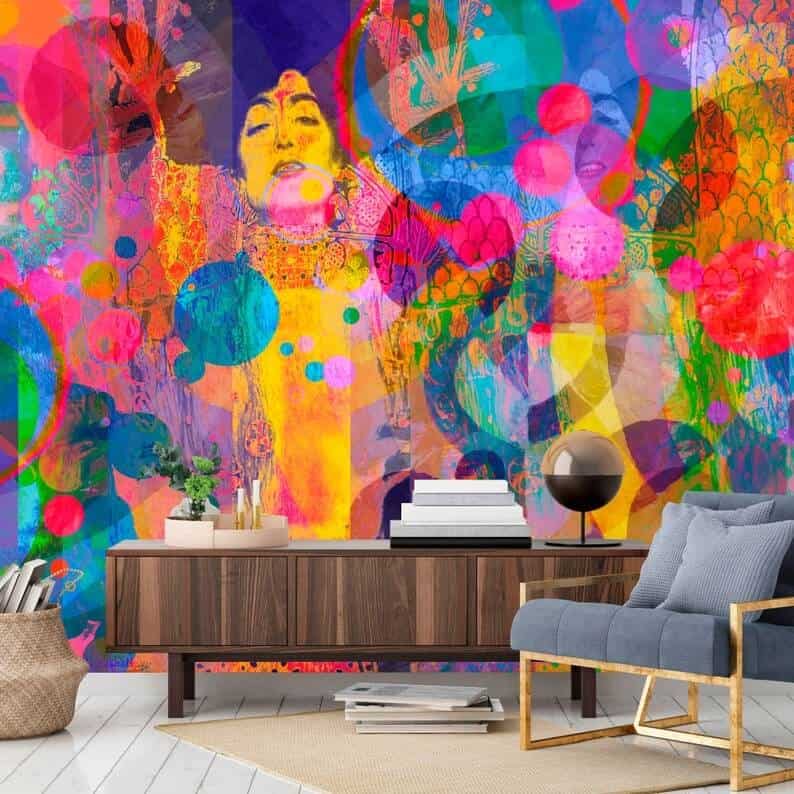 Bright and Bold Abstract Art Wall Mural